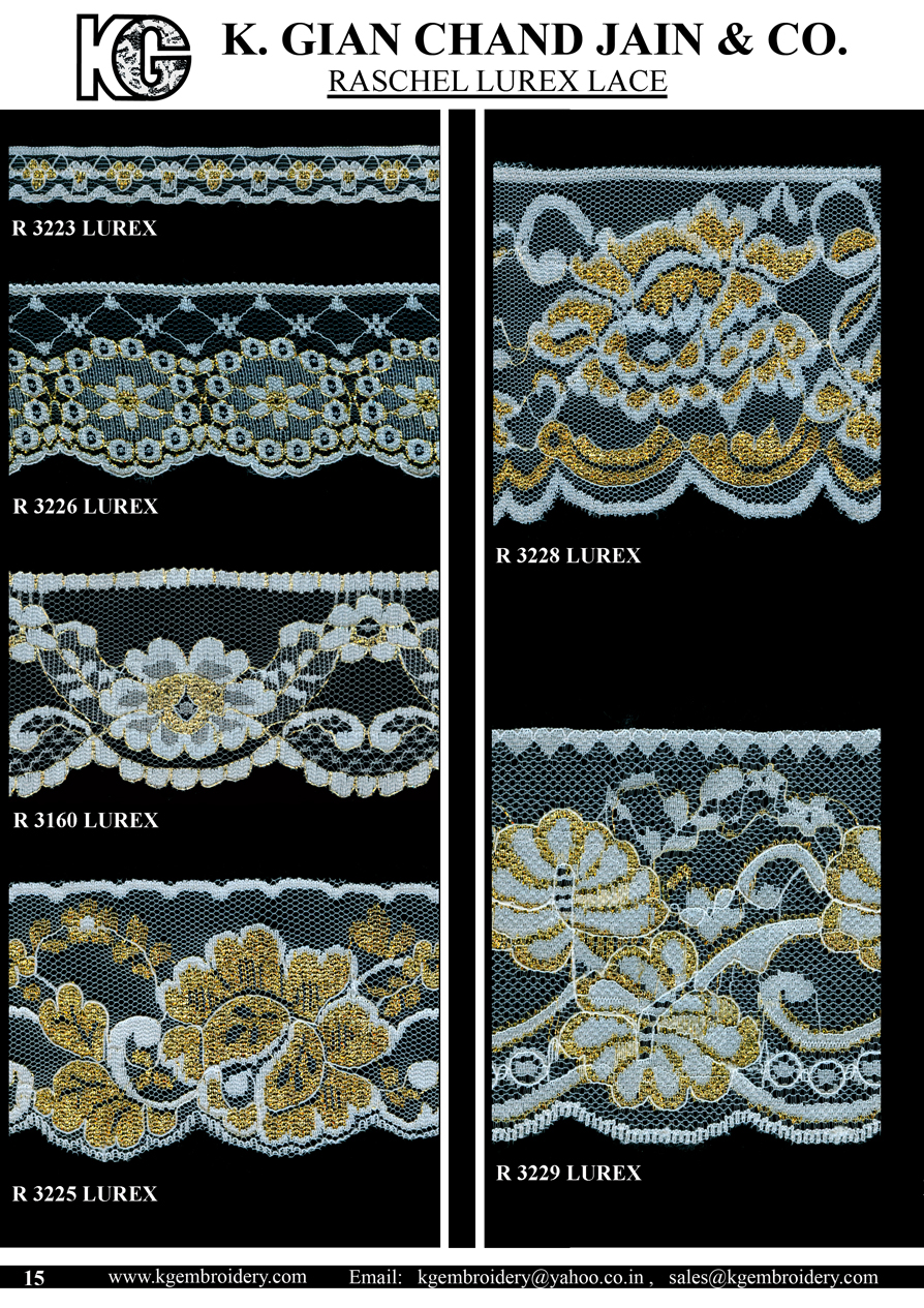 Raschel Lurex Laces